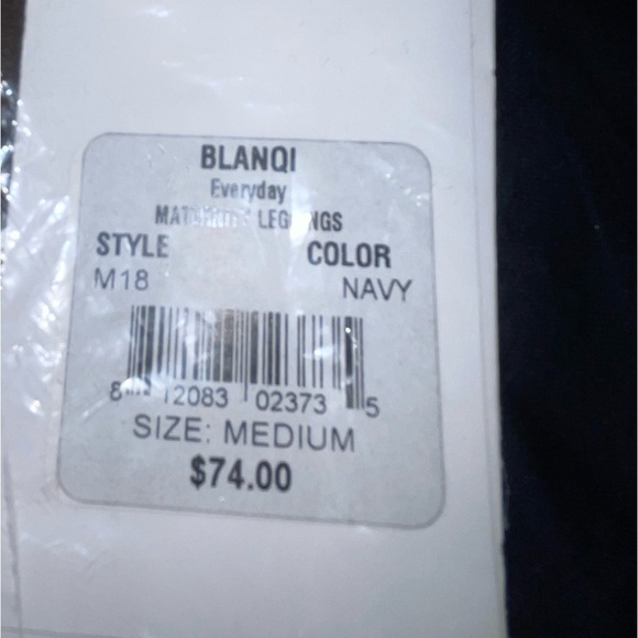 NWT BLANQI Maternity Belly Support High Rise Leggings in Navy Size Medium‎ - Picture 7 of 7